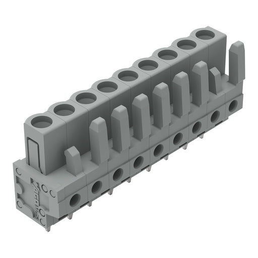 WAGO - Leiterplattensteckverbinder THT-Federleiste gerade 232-139 Rastermaß 5mm,grau − 50 Stück