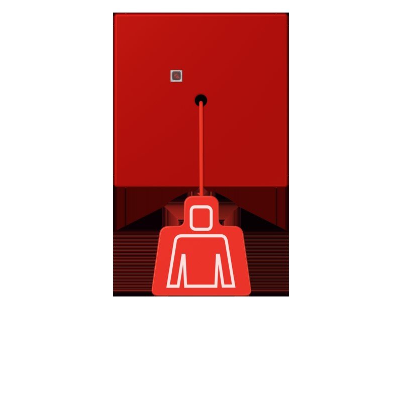 Jung - Behindertenelement für Installationsschalterprogramme Notrufsystem Zugtaster NRS LC 0834 ZT 227 rouge vermillon 31