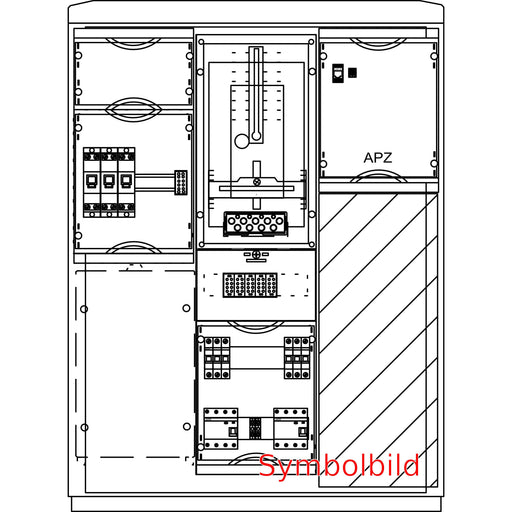 Elsta Mosdorfer - Zähler-Komplettschrank Zähleranschlusssäule ZS811EA.N4.00 A850-1 N4 1Z 3.HZ