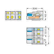 WAGO - Kabelsteckverbinder für Leiterplattensteckverbinder 1-Leiter-Federleiste 721-202/026-047 CAGECLAMP 2,5mm²,lgr − 100 Stück