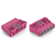 WAGO - Geräteanschluss für steckbare Gebäudeinstallation Snap-In-Stecker 770-795/082-000 5-polig,Kod. B,pink − 50 Stück