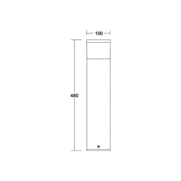 Brumberg Leuchten - Wegeleuchte LED-Pollerleuchte 65201103 m. 2 Steckdosen