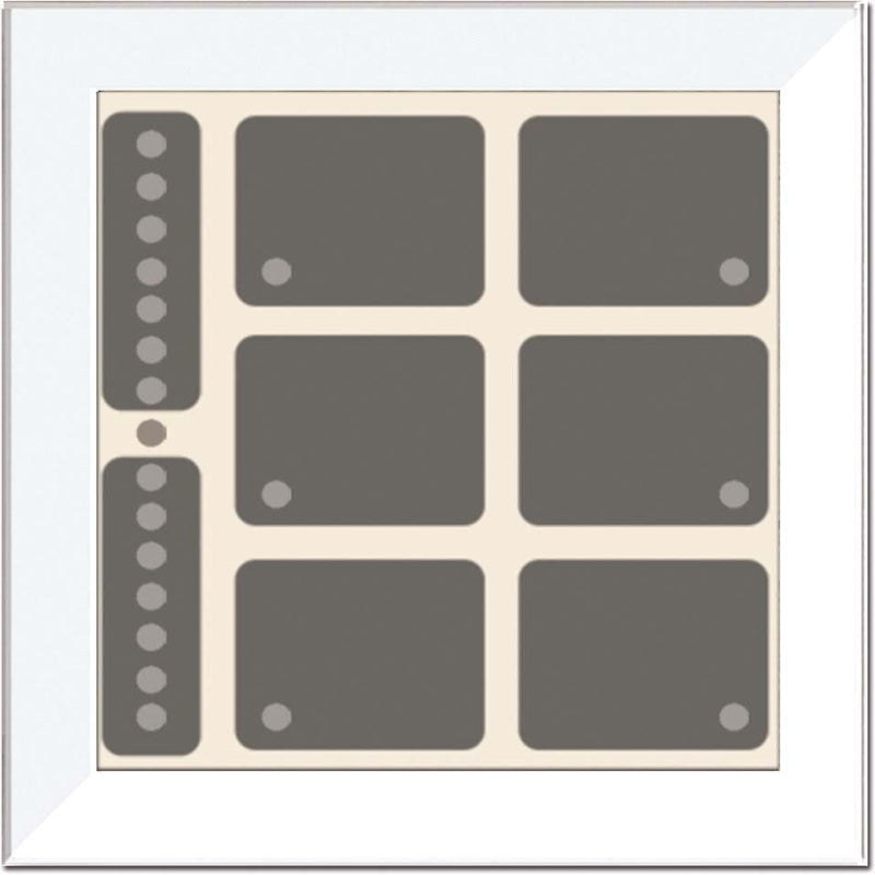 Issendorff - Bussystem-Tastsensor Glas-Tastenfeld rahmenlos LCN - GTS8W ws m.8 Tasten 6LED − 1 Stück
