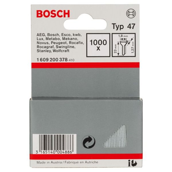 Bosch - Nagel für Nagelgerät Tackernagel Typ 47, 1,8 x 1609200378 1,27 x 23 mm