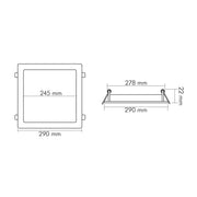 Nobile - Decken-/Wandleuchte LED-Panel Flat 1574071512 830, 350mA, ws