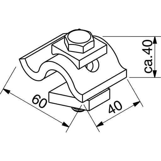 Rico - Befestigungselement für Stiel/Profilschiene Spannklauen paar 16A4-13-DA − 10 Stück by Rico
