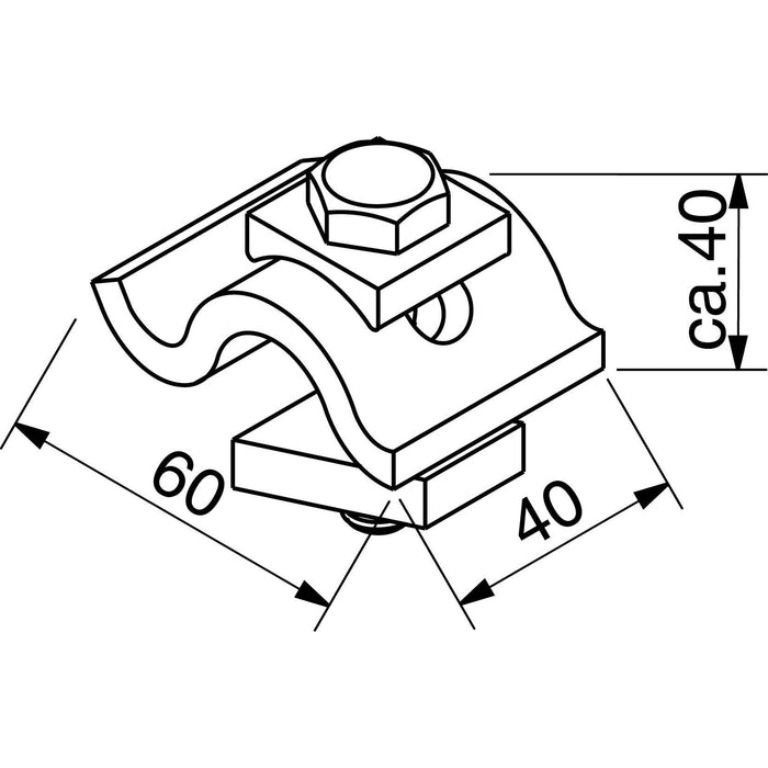 Rico - Befestigungselement für Stiel/Profilschiene Spannklauen paar 16A4-13-DA  − 10 Stück
