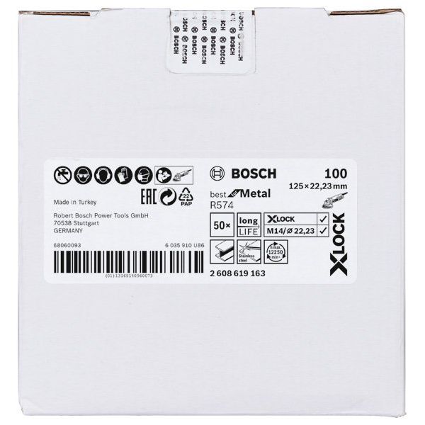 Bosch - Trenn-/Schleifscheibe PRO R574 X-Lock 2608619163 Fiberscheibe 125 mm
