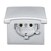 Busch-Jaeger - Steckdose Schuko-Steckdoseneinsatz 20 EUGK-33-101 IP44 alusilber