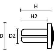HellermannTyton - Spreizniet 241-11820(1000) schwarz − 1000 Stück