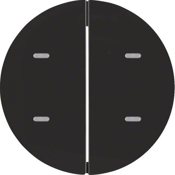 Berker - Abdeckung/Bedienelement für Installationsschalterprogramme Tast-Abdeckung 2fach 75162865 schwarz glänzend