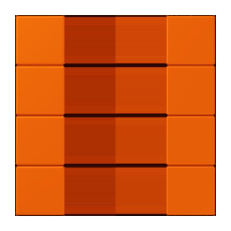Jung - Abdeckung/Bedienelement für Installationsschalterprogramme Tastensatz 4fach LC 504 TSA 224 orange