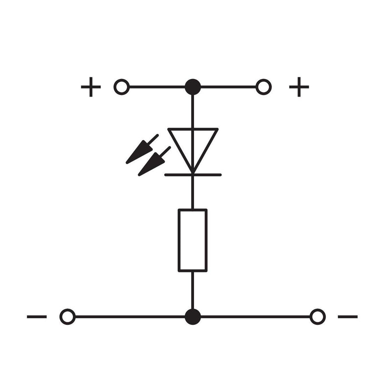 WAGO - Bauelement-Reihenklemme Bauelementklemme 280-943/281-413 LED rot,grau − 50 Stück