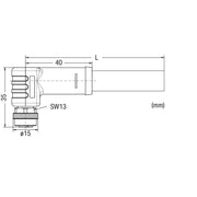 WAGO - Konfektioniertes Sensor-Aktor-Kabel Power-Leitung M12L-Bu. 756-3502/050-100 winklig,5-polig