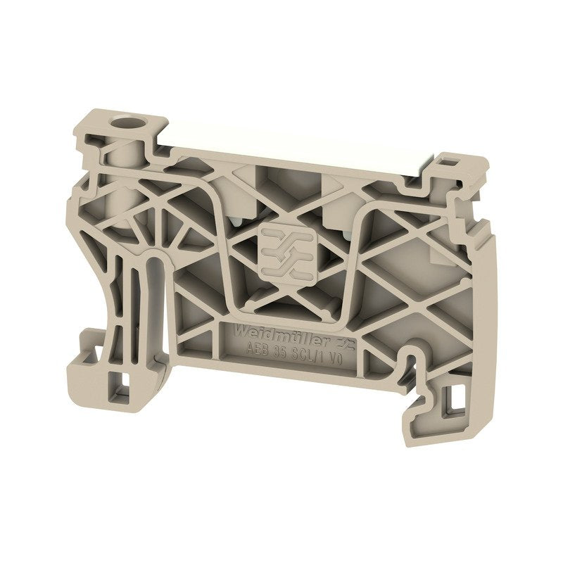 Weidmüller - Endklammer/-halter für Reihenklemme Endwinkel AEB 35 SCL/1 V0 DL Wemid, dunkelbeige − 50 Stück