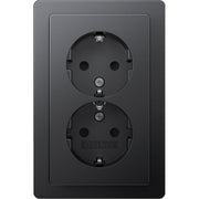 Berker - Steckdose Doppelsteckdose SCHUKO 47596086 Q.1 anthrazit samt