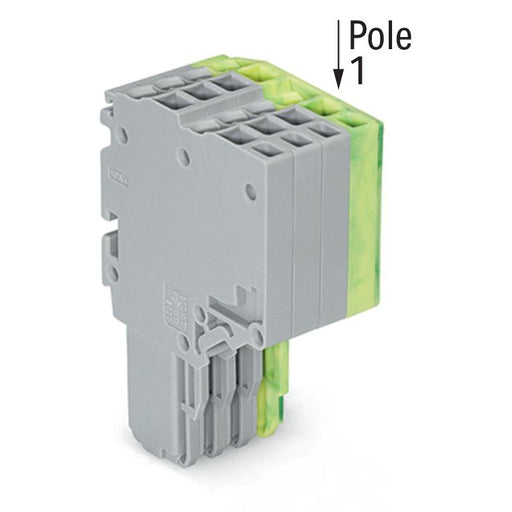 WAGO - Ein- und mehrpolige Klemmenleiste 2-Leiter-Federleiste 2020-204/000-036 1,5mm²,gr/gn-ge − 50 Stück