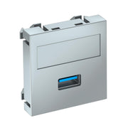 OBO Bettermann - Einsatz/Abdeckung für Kommunikationstechnik Multimediaträger USB 3.0A MTG-U3A S AL1 45x45mm alu lackiert