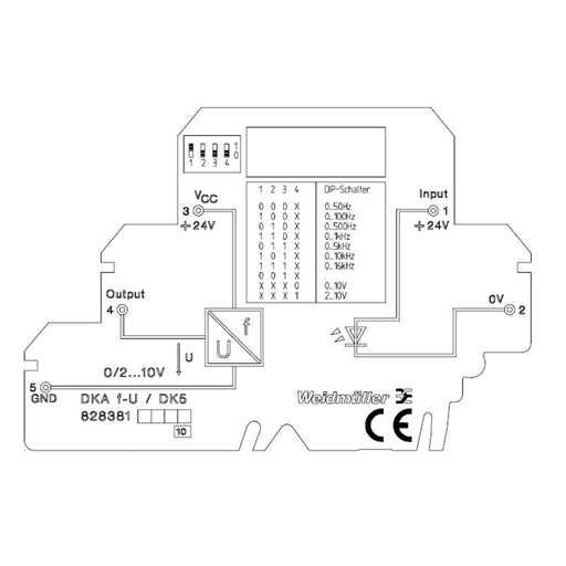 Weidmüller - Frequenzmessumformer Signalwandler DK F-UDK50-16KHZ24V − 10 Stück