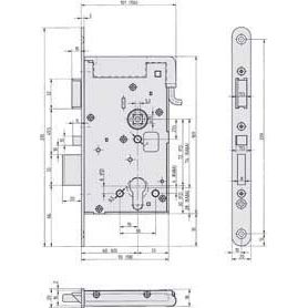 Assa Abloy effeff - Schalteinrichtung für Gefahrenmeldesystem Elektro-Sicherheitsschloss 809M12-72A60E4D 809