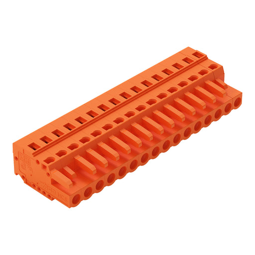 WAGO - Kabelsteckverbinder für Leiterplattensteckverbinder 1-Leiter-Federleiste 231-316/102-000 CAGECLAMP,2,5mm²,or − 25 Stück