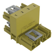 WAGO - Kompaktverteiler für steckbare Gebäudeinstallation h-Verteiler 4-polig 770-1782 Kod. B,hellgrün − 50 Stück