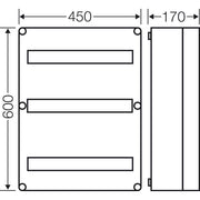 Hensel - Installationskleinverteiler Mi-Automatengehäuse Mi 1653 54TE
