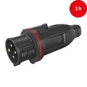 Walther Werke - CEE-Stecker (IEC 60309) CEE NEO Stecker FW210403CC One-Touch 16A 4P 3h − 10 Stück