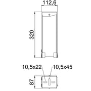 OBO Bettermann - Photovoltaik-Montagesystem Stütze lang STL 15 DD 86x166x300 − 4 Stück
