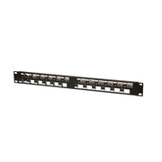 Metz Connect - Frontpanel/Patchpanel leer (Schaltschrank) Modulträger 19Z 1HE 130926A0029KE 24P gew.sw leer Key