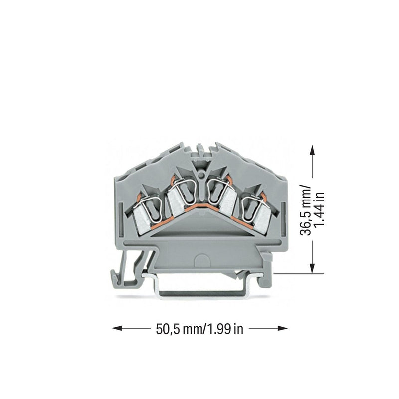 WAGO - Durchgangs-Reihenklemme Durchgangsklemme 280-646 gr 0,08-2,5qmm