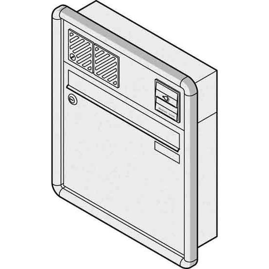 Renz Metallwaren - Briefkasten UP 10-0-25017 ws RAL9016 mit RS3000