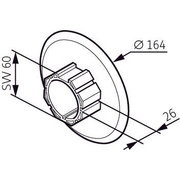 Somfy - Zubehör/Ersatzteile für Tor-/Rollladenantriebe Abweisscheibe 9410375 für Welle SW 60 ED − 1 Stück