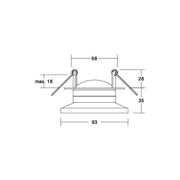 Brumberg Leuchten - Downlight/Strahler/Flutlicht LED-Einbaustrahler 12356173 3000K, 350mA