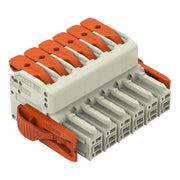 WAGO GmbH & Co. KG - Ein- und mehrpolige Klemmenleiste 1-Leiter-Federleiste 831-1106/038-000 Push-inCAGECLAMP,lgr − 12 Stück