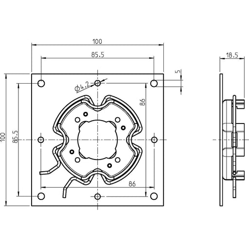 DELTA DORE - Zubehör/Ersatzteile für Tor-/Rollladenantriebe Click-Antriebslager 4015K-01 für System Veka/Exte