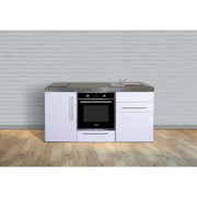 Stengel - Mini-Küche Miniküche Premiumline MPBSM170BOGKFliBreS Schwarz matt