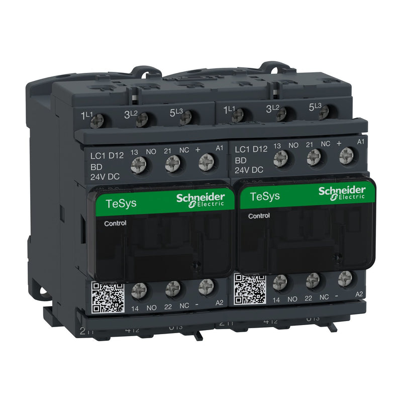 Schneider Electric - Schützkombination Wendeschütz LC2D12BD 12A 24VDC