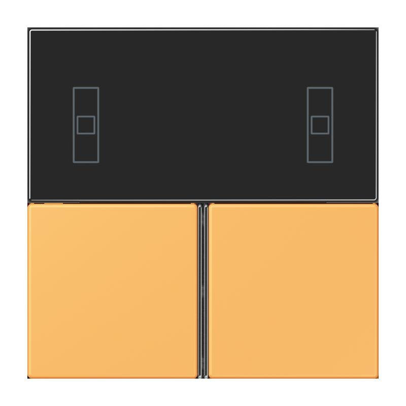Jung - Abdeckung/Bedienelement für Installationsschalterprogramme Tastensatz 3fach LC 4093 TSA 254 ocre jaune clair