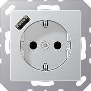 Jung - Steckdose SCHUKO Steckdose A 1520-18 A AL mit USB Typ A