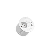 Bachmann - Multi-Tischsteckdose Kabeldurchführung 938.302 1xUTE 1xUSB