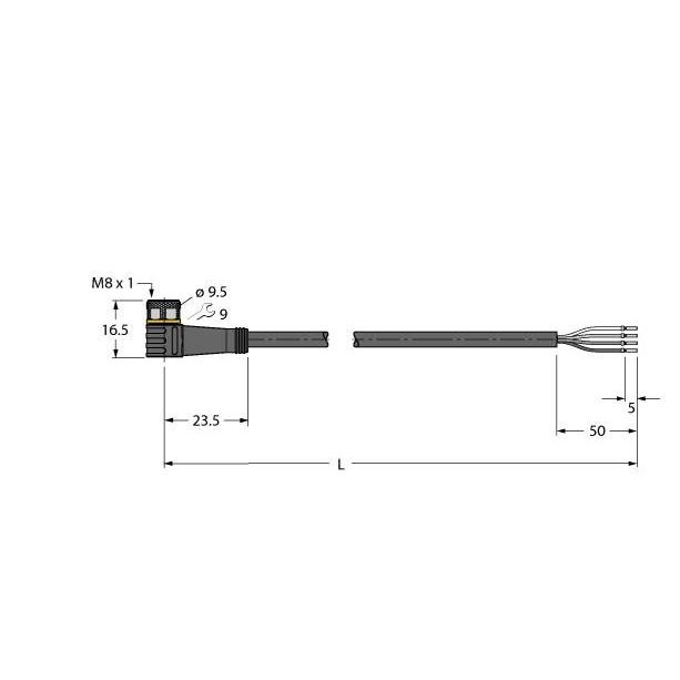 Turck - Konfektioniertes Sensor-Aktor-Kabel Aktuator- u. Sensorleitung PKW4M-2/TXY PUR