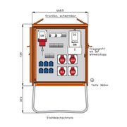 Walther Werke - Baustromverteiler Endverteiler WEV0821R1 44kVA