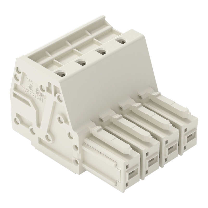 WAGO - Ein- und mehrpolige Klemmenleiste 1-Leiter-Federleiste 831-3104 CAGECLAMP,10mm²,lgr − 24 Stück