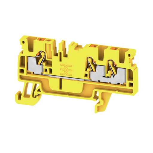 Weidmüller - Durchgangs-Reihenklemme Klemme A3C 2.5 YL PUSH IN, 2.5 mm² − 100 Stück