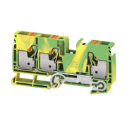 Weidmüller - Schutzleiter-Reihenklemme Klemme A3C 10 PE DL PUSH IN, 10 mm² − 25 Stück