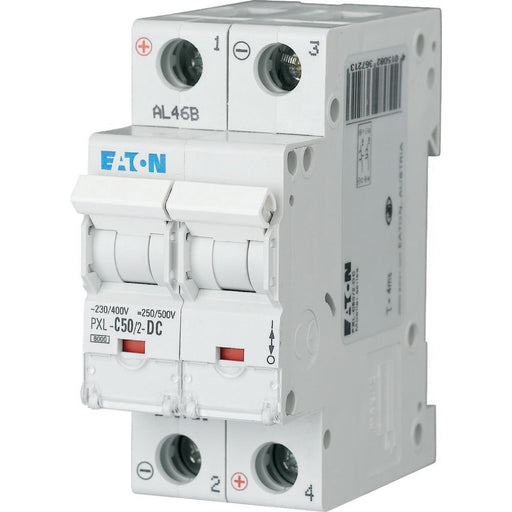 Eaton - Leitungsschutzschalter PXL-C50/2-DC 50A,2p,Steckkl.C, DC