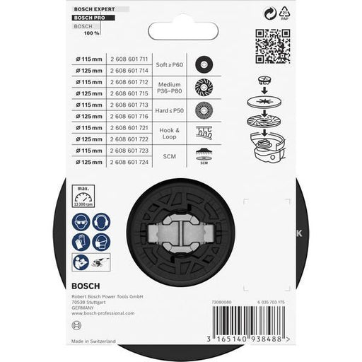 Bosch - Stützteller für Schleifwerkzeug PRO Stützteller Medium, 2608601712 115 mm, X-Lock