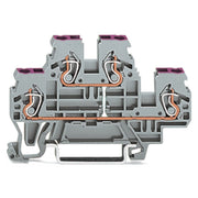 WAGO - Durchgangs-Reihenklemme Doppelstockklemme 870-508 0,08-2,4mmq grau L