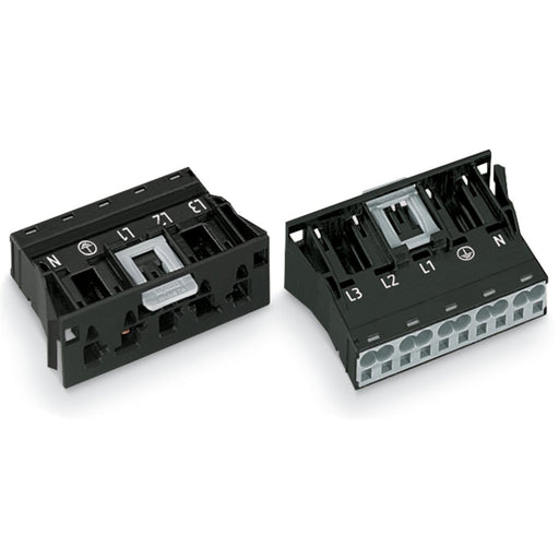 WAGO - Geräteanschluss für steckbare Gebäudeinstallation Steckerteil 770-715 2x0,5-4mmq schwarz − 50 Stück